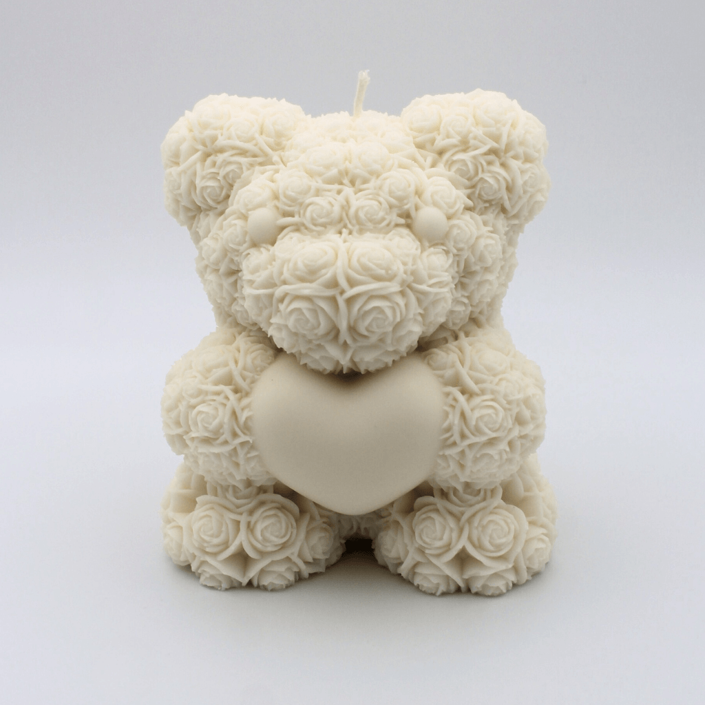 Large rose bear with heart